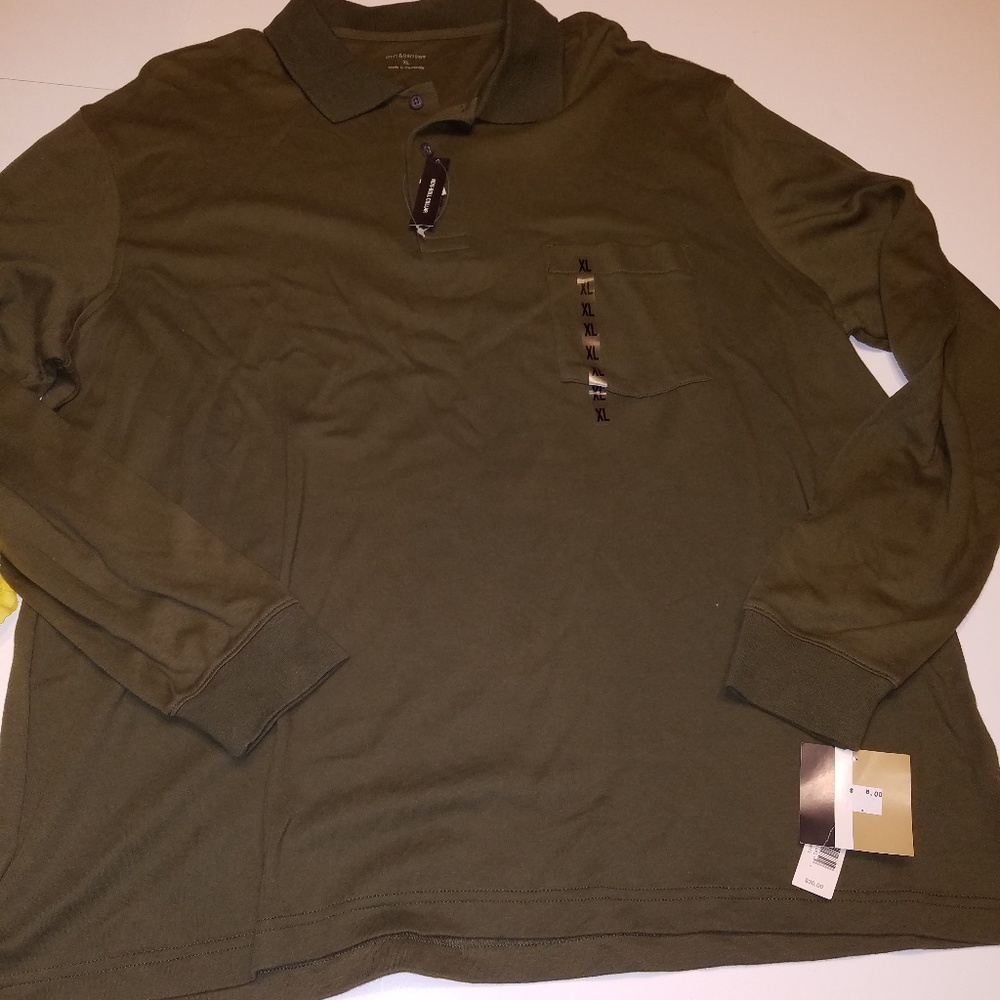 Crofts and Barrow  Mens polo long sleeve size XL